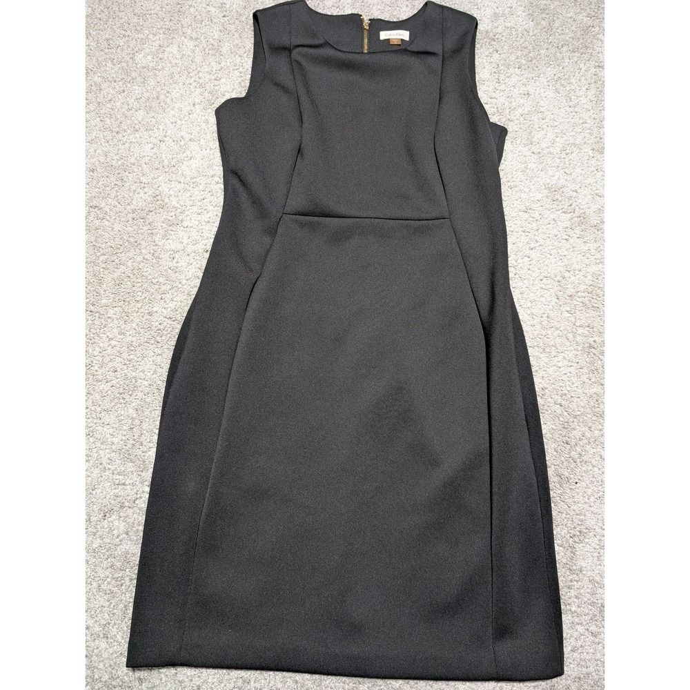 Calvin Klein Black Sleeveless Sheath Dress